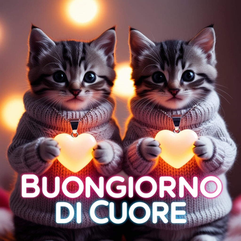 buongiorno di cuore gatti